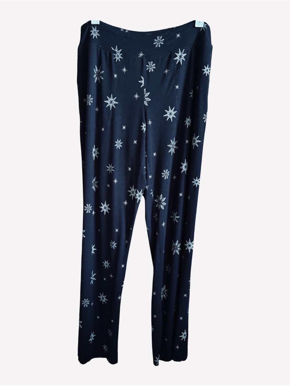 Women's Soma pull on lounge pants in stretchy  black & white starburst pattern